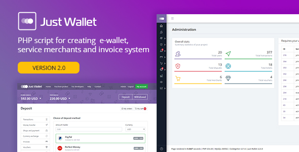 Just Wallet v2.0.4 - Online Payment Gateway
