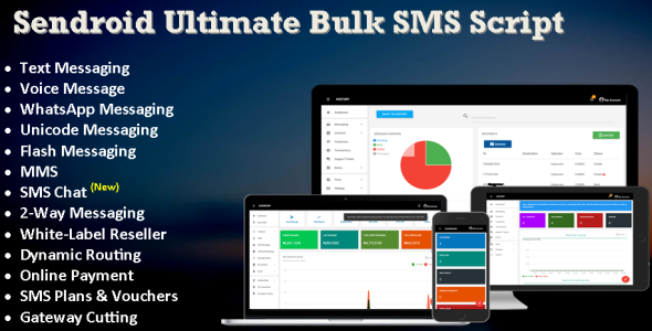 Sendroid Ultimate v1.8.1 - SMS, WhatsApp & Voice Messaging Script