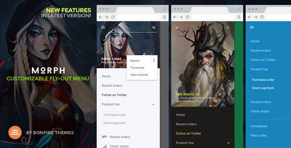 Morph: Customizable Fly-Out WordPress Menu