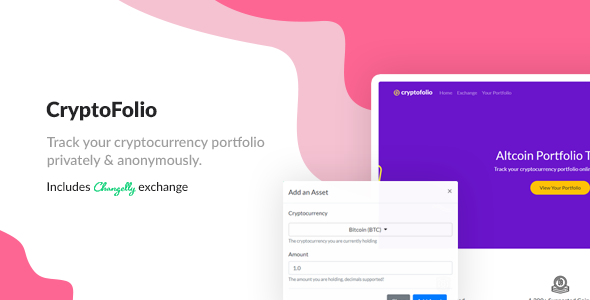 CryptoFolio - Cryptocurrency Portfolio Tracker & Exchange