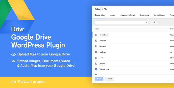 Drivr v1.0 - Google Drive Plugin for WordPress Drivr v1.0 - Google Drive Plugin for WordPress