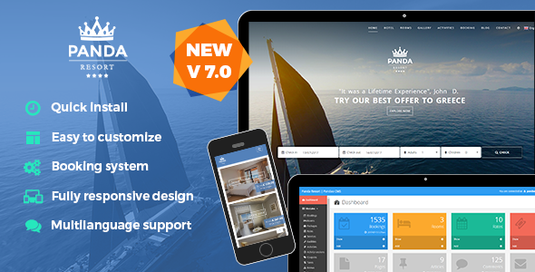Panda Resort 7 - CMS for Single Hotel - Booking System