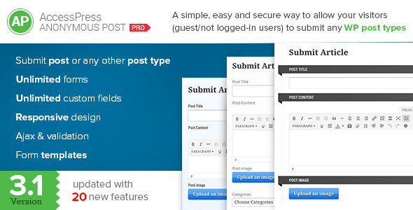 AccessPress Anonymous Post Pro v3.1.2 AccessPress Anonymous Post Pro v3.1.2