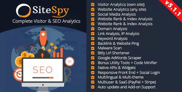 SiteSpy v5.1.1 - The Most Complete Visitor Analytics & SEO Tools - nulled