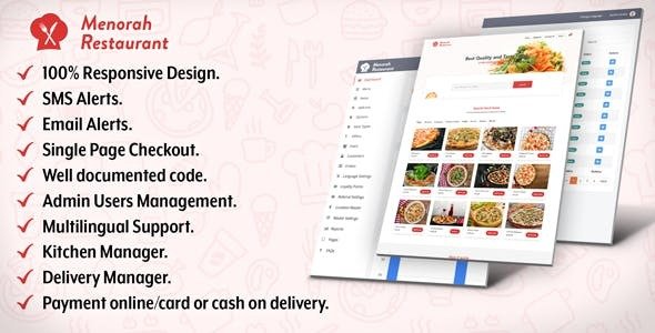 Menorah Restaurant v1.0 - Restaurant Food Ordering System