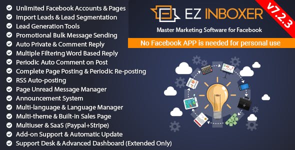 EZ Inboxer v7.2.3 - Master Marketing Software for Facebook - nulled