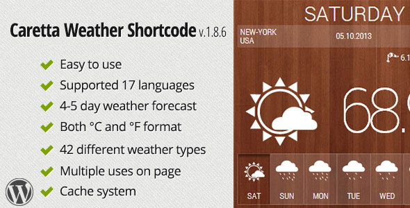 Caretta Weather Shortcode v1.8.6 Caretta Weather Shortcode v1.8.6