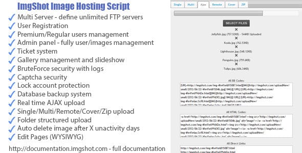 ImgShot v1.2 - Image Hosting Script