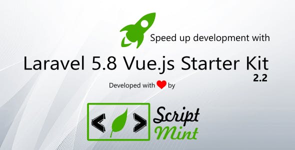 Laravel 5.8 Vue.js SPA Bootstrap Admin Starter Kit v2.2