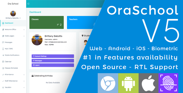 Ora School Suite v5.1 - Ultimate school management system - nulled