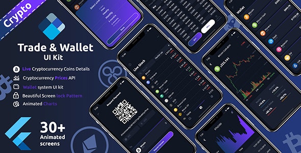 Crypto Trade & wallet Flutter UI kit v1.0