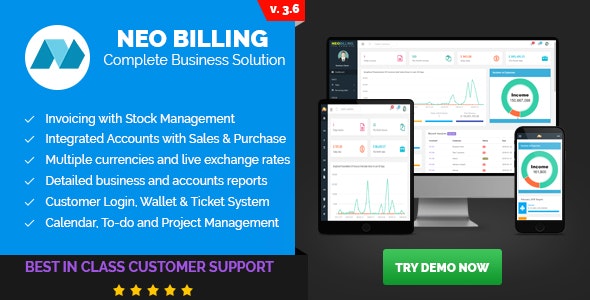 Neo Billing v3.6 - Accounting, Invoicing And CRM Software