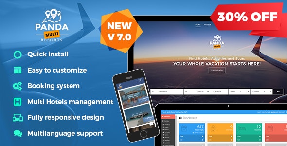 Panda Multi Resorts v7.2.0 - Booking CMS for Multi Hotels