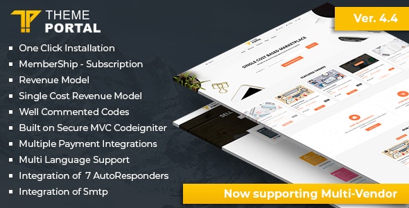 Theme Portal Marketplace v4.4 - Sell Digital Products ,Themes, Plugins ,Scripts - Multi Vendor