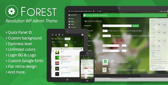 Forest v1.2.5 - Revolution WordPress Admin Theme