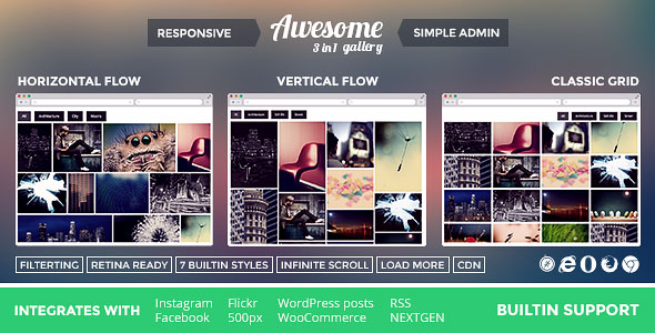 Awesome Gallery v2.1.15 - Instagram, Flickr, Facebook galleries