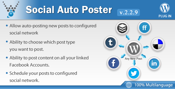 Social Auto Poster v2.2.9 - WordPress Plugin