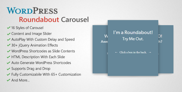 Roundabout v1.2 - WordPress Carousel Slider Plugin Roundabout v1.2 - WordPress Carousel Slider Plugin