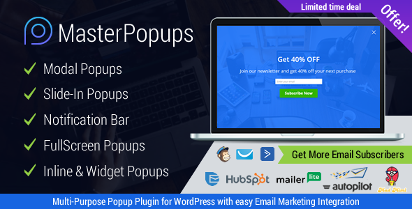 Master Popups v1.1.4 - Popup Plugin for Lead Generation Master Popups v1.1.4 - Popup Plugin for Lead Generation