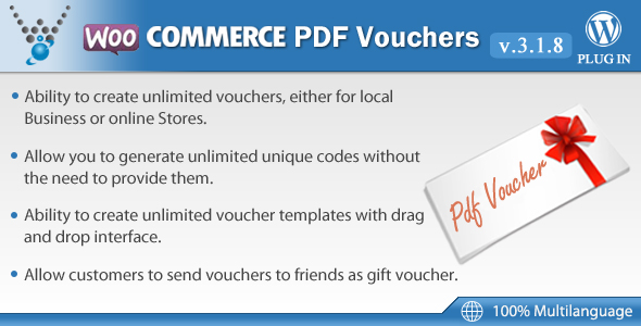 WooCommerce PDF Vouchers v3.1.8 - WordPress Plugin WooCommerce PDF Vouchers v3.1.8 - WordPress Plugin