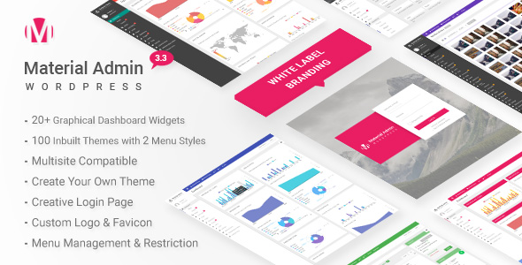 Material v3.3 - White Label WordPress Admin Theme