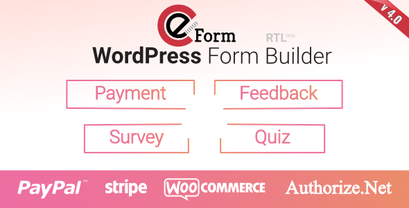 eForm v4.0.1 - WordPress Form Builder eForm v4.0.1 - WordPress Form Builder