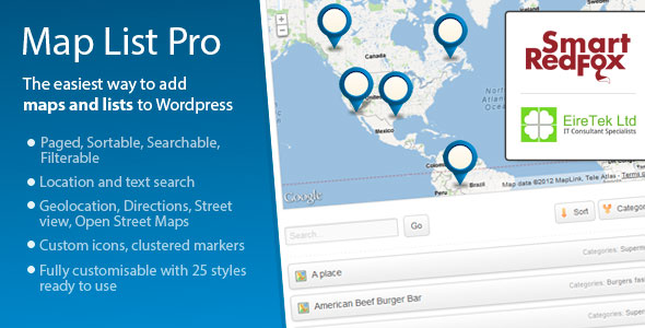 Map List Pro v3.12.9 - Google Maps & Location directories Map List Pro v3.12.9 - Google Maps & Location directories