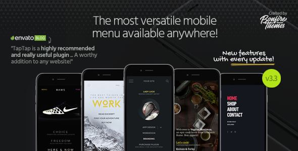TapTap v3.4 - A Super Customizable WordPress Mobile Menu TapTap v3.4 - A Super Customizable WordPress Mobile Menu
