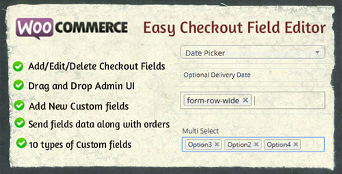 Woocommerce Easy Checkout Field Editor v1.5