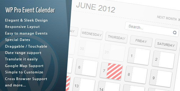 WordPress Pro Event Calendar v3.0.2