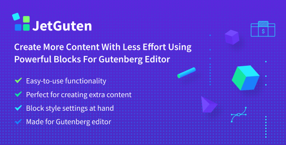 JetGuten v1.0.0 - Blocks Set Addon for Gutenberg Editor