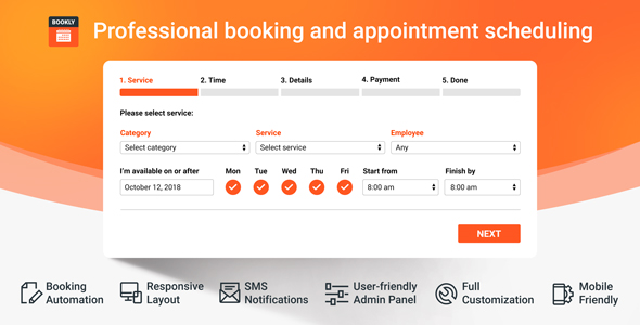 Bookly PRO v16.1 – Appointment Booking and Scheduling Software System