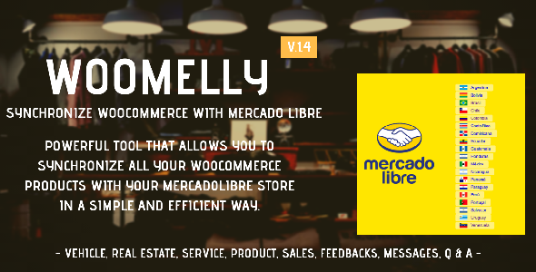 Woomelly v1.4.3 - Synchronize Woocommerce with MercadoLibre Woomelly v1.4.3 - Synchronize Woocommerce with MercadoLibre