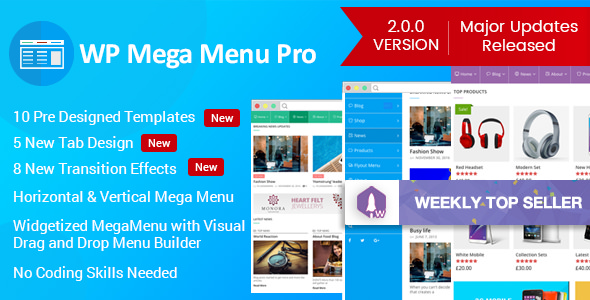 WP Mega Menu Pro v2.0.4 - Responsive Mega Menu Plugin