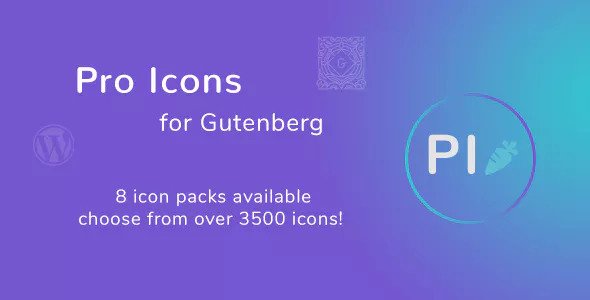 Pro Icons for Gutenberg WordPress Editor v1.0.0