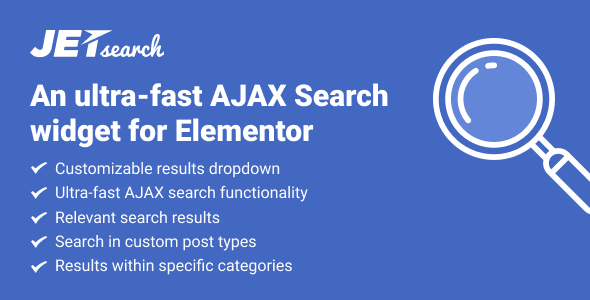 JetSearch v1.1.0 - AJAX Search widget for Elementor