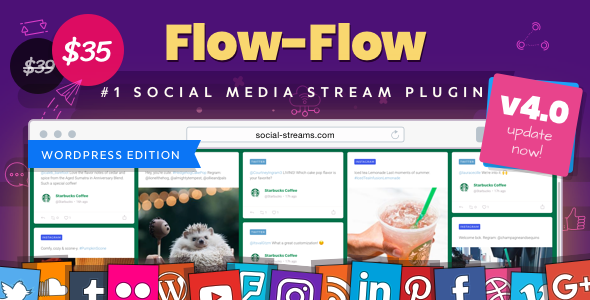 Flow-Flow v4.1.15 - WordPress Social Stream Plugin