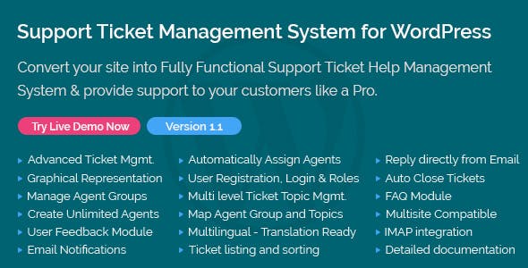 Support Ticket Management System for WordPress v1.1