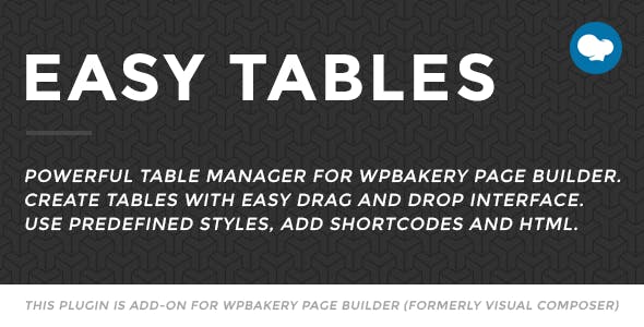 Easy Tables v2.0 - Table Manager for WPBakery Page Builder