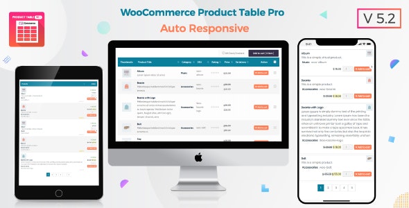 Woo Product Table Pro v5.2 - WooCommerce Product Table view solution