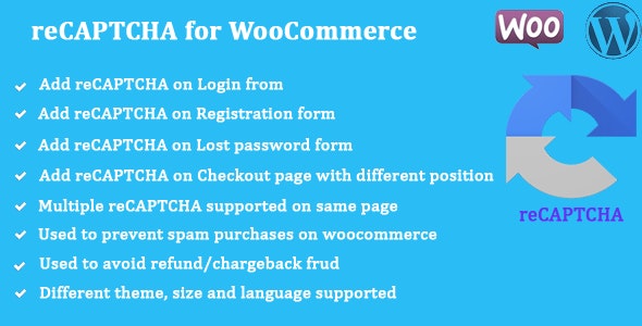 reCAPTCHA for WooCommerce v1.0.8