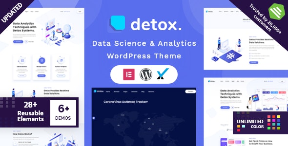 Detox v1.7 - Data Science &amp; Analytics WordPress Theme