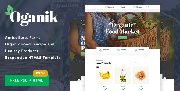 Oganik v1.0 - HTML Template For Organic Food Products &amp; Agriculture Farm