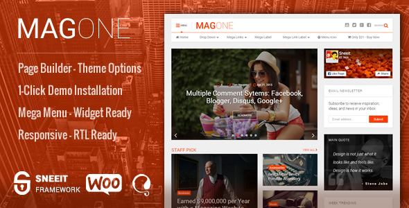 MagOne v7.8 - Newspaper &amp; Magazine WordPress Theme