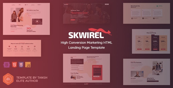 Skwirel v1.0 - High Conversion Marketing HTML Landing Page Template