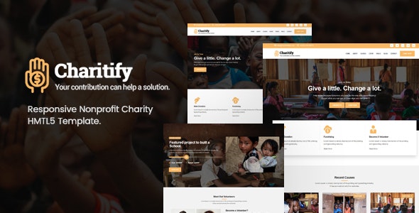Charitify v1.0 - NGO/Charity/Fundraising HTML Template