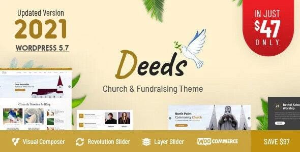 Deeds v8.3 - Best Responsive Nonprofit Church WordPress Theme