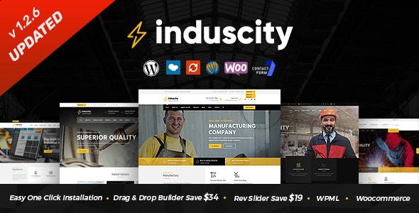 Induscity v1.2.6 - Factory and Manufacturing WordPress Theme