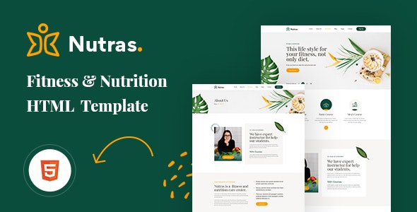 Nutras v1.0 - Fitness &amp; Nutrition Bootstrap 5 Template