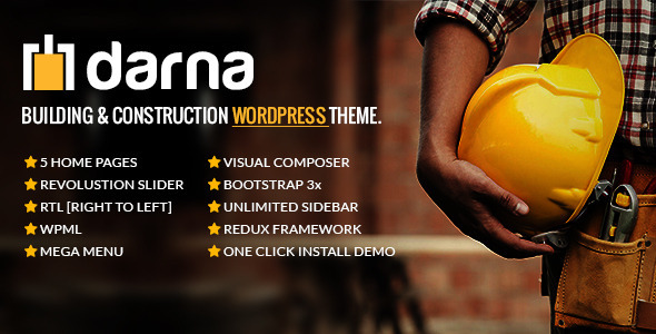 Darna v1.3.0 - Building &amp; Construction WordPress Theme